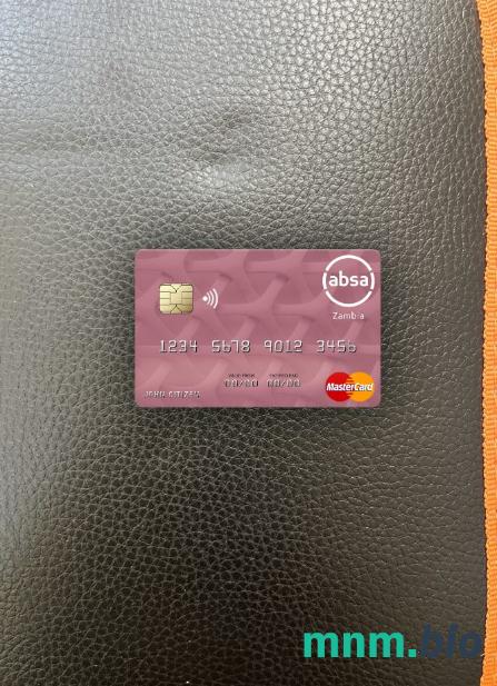 Zambia Absa bank Zambia Plc wygląd zdjęcia mastercard skan PSD + zdjęcie